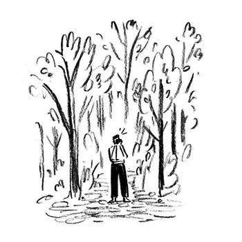 ‘I Saw a Man Standing on One of the Paths in a Densely Wooded Area’